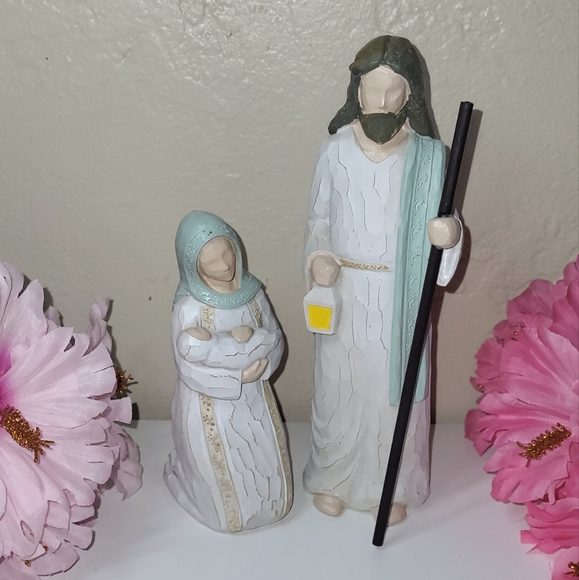 Joyin NIB Sculpted 4pc Christmas Story Nativity Decoration Set - Picture 7 of 11